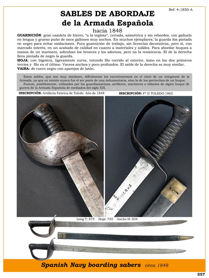 SABLES DE ABORDAJE de la Armada Espaola hacia 1848.jpg 1748754567 - Boarding Sabers of the Spanish Navy: Quality and Durability