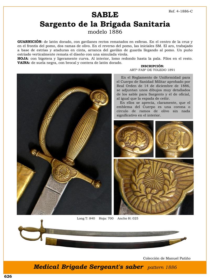 SARGENTO DE LA BRIGADA SANITARIA MODELO 1886.jpg 1750244968 - Sanitary Saber 1886: Elegance and Military Quality