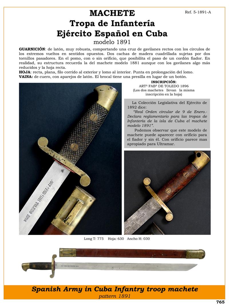 MACHETE Tropa de Infantera Ejrcito Espaol en Cuba modelo 1891.jpg 1753160967 - Machete Model 1891: The Icon of the Spanish Army in Cuba