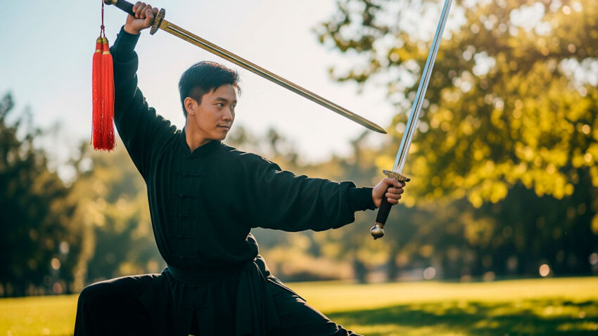 practica espadas kung fu