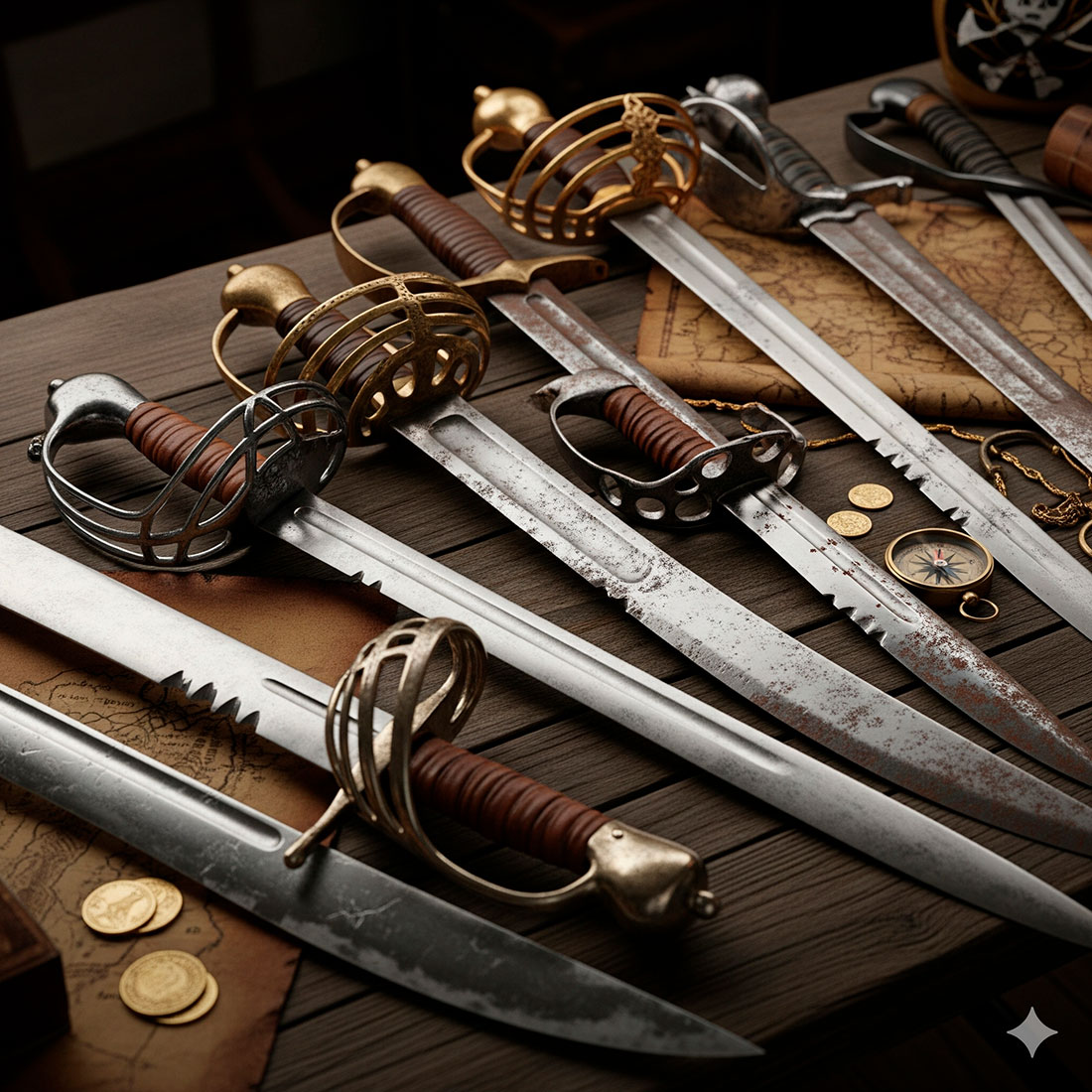 espadas piratas - Spade pirata: storia, tipi, uso e come scegliere una replica autentica