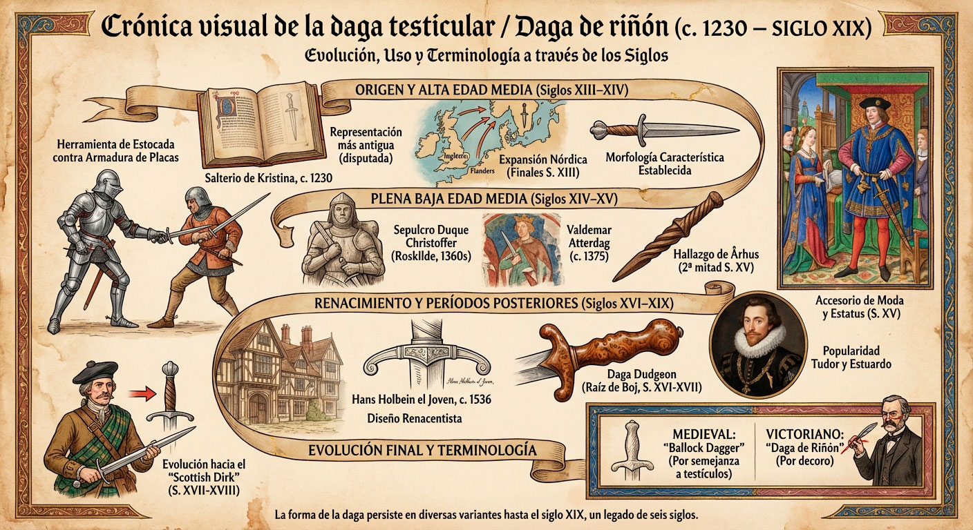 Dagas Testiculares: Historia y Características del Arma Medieval Más Singular 2 Generated Image November 21 2025 12 10PM
