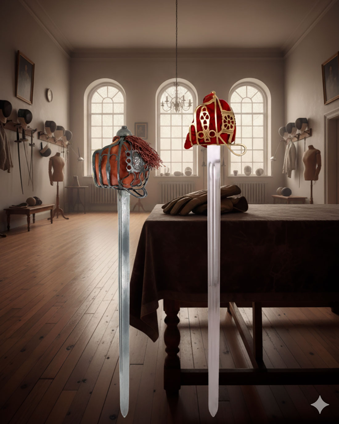 espadas inglesas cesta - Forging History: A Journey Through English Basket-Hilted Swords