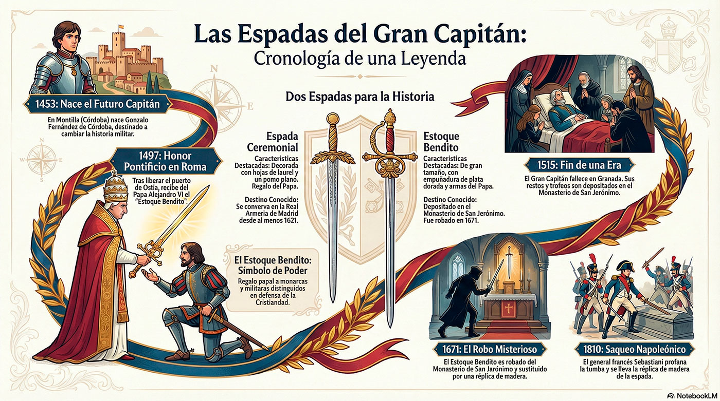 Cómo Identificar una Espada de Calidad del Gran Capitán: Guía Esencial para Coleccionistas 4 cronologia espadas gran capitan