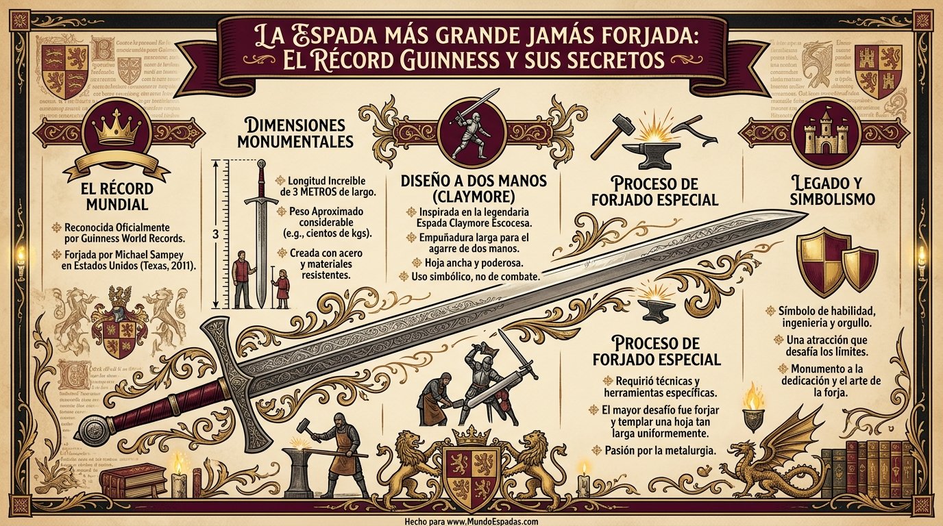 Ilustración: La espada más grande jamás forjada: el récord Guinness y sus secretos