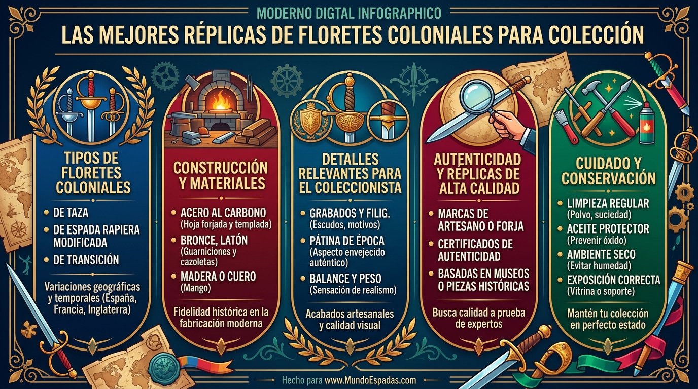 Mejores réplicas de floretes coloniales para colección 2 Z