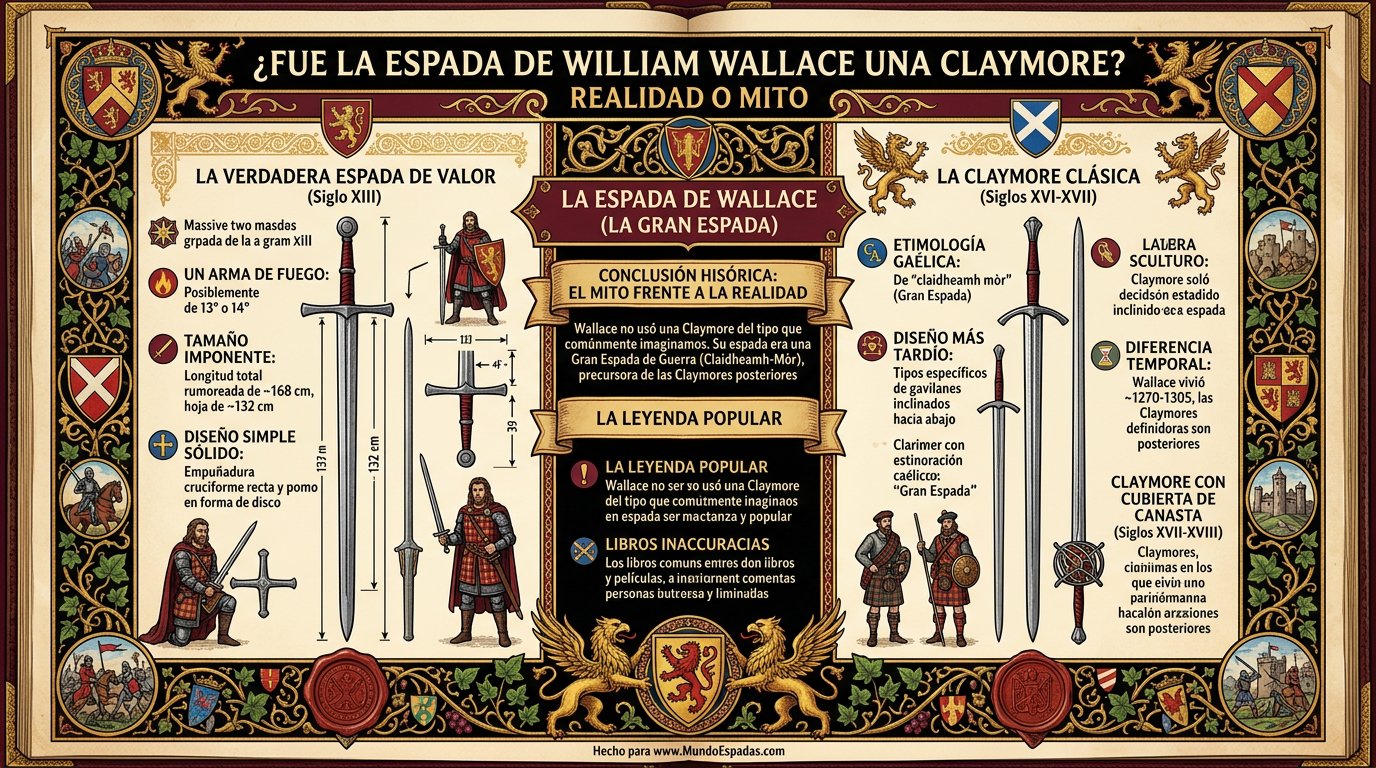 Ilustración: ¿Fue la espada de William Wallace una Claymore? Realidad o mito