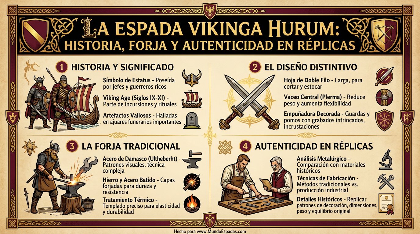 Ilustración: La espada vikinga Hurum: historia, forja y autenticidad en réplicas